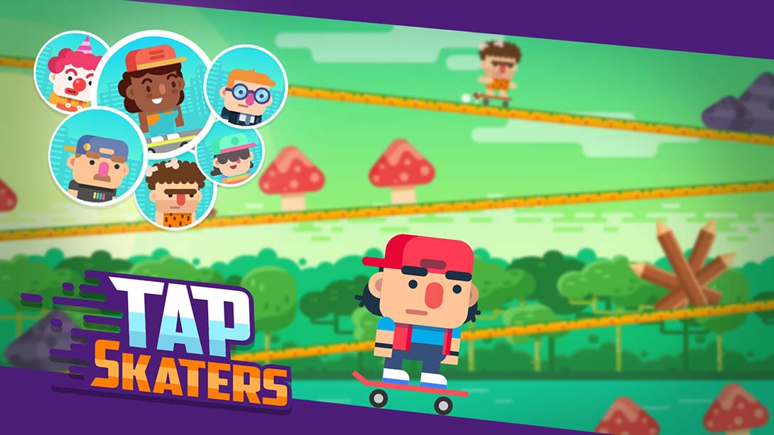 速降滑板比赛游戏 Tap Skaters_0