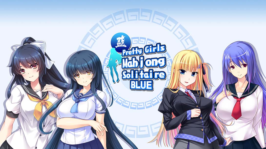 美少女麻将接龙 - 蓝 Pretty Girls Mahjong Solitaire - Blue_0