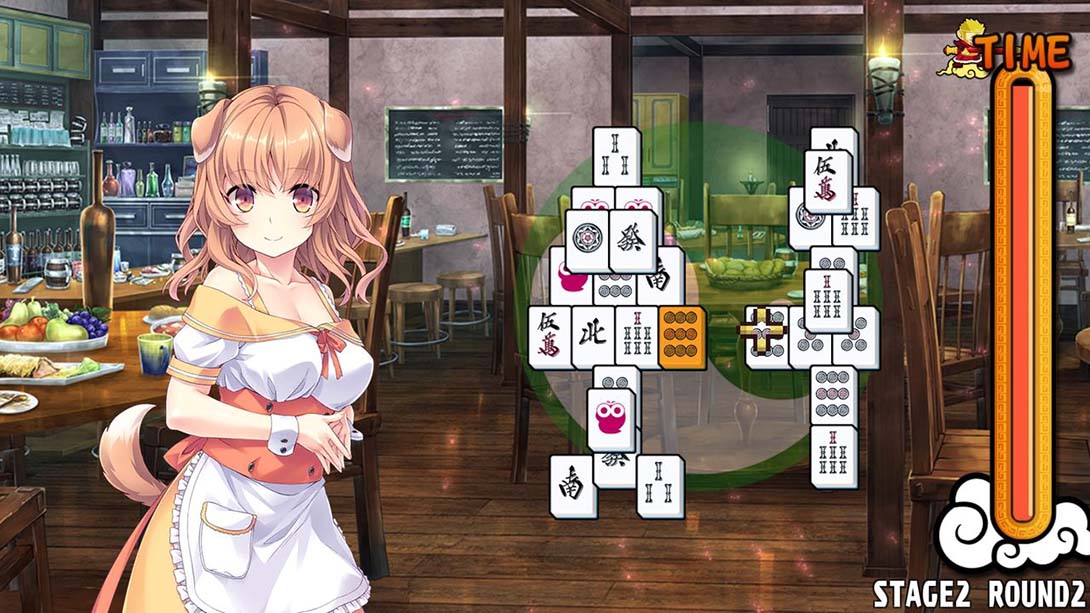 美少女麻将接龙 - 绿 Pretty Girls Mahjong Solitaire - Green_1