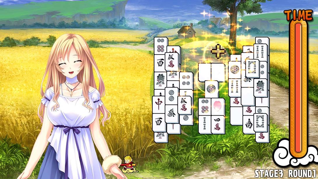 美少女麻将接龙 - 绿 Pretty Girls Mahjong Solitaire - Green_3